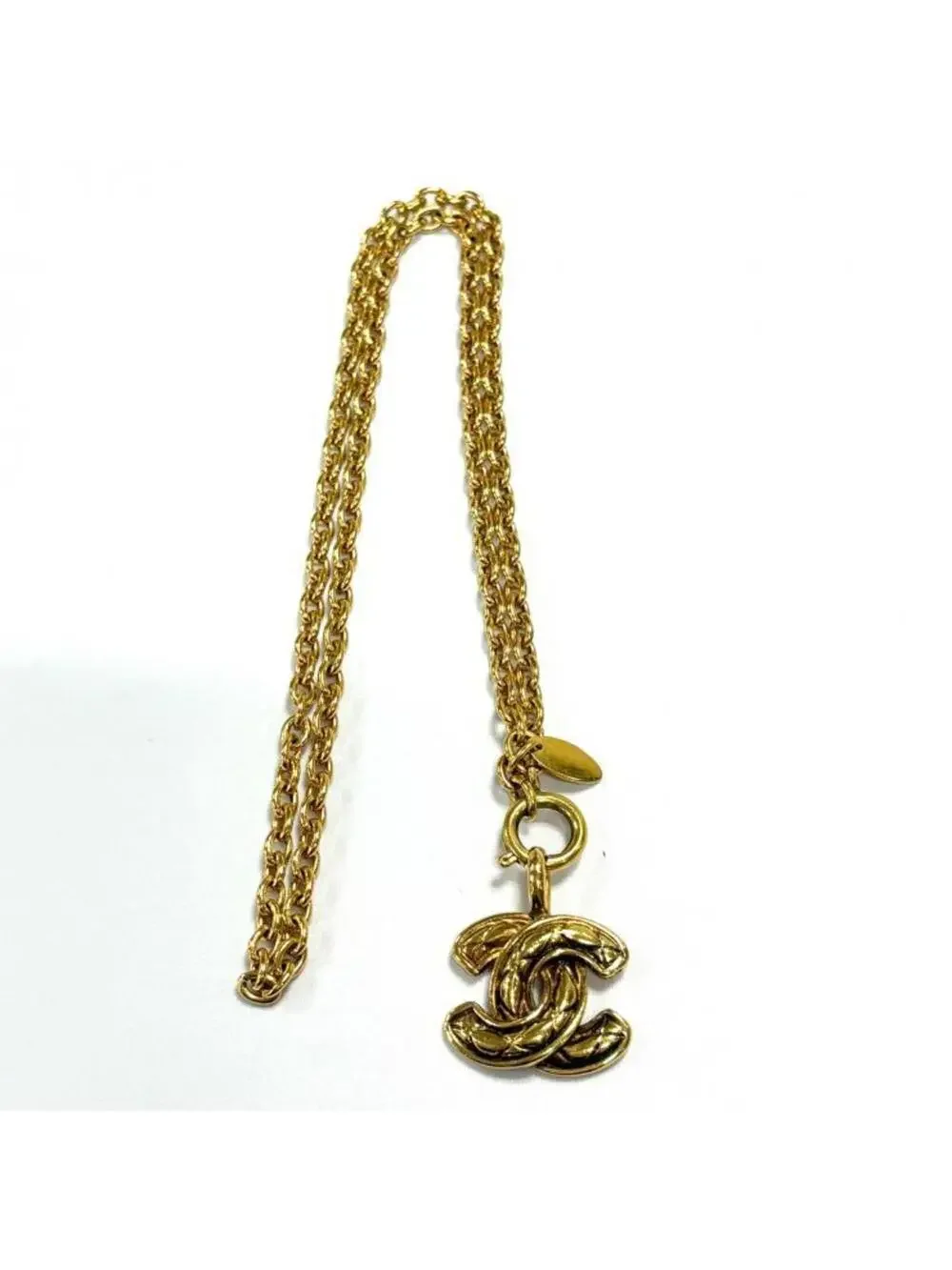 Chanel Cc Logo Pendant Necklace Metal #234140C97B